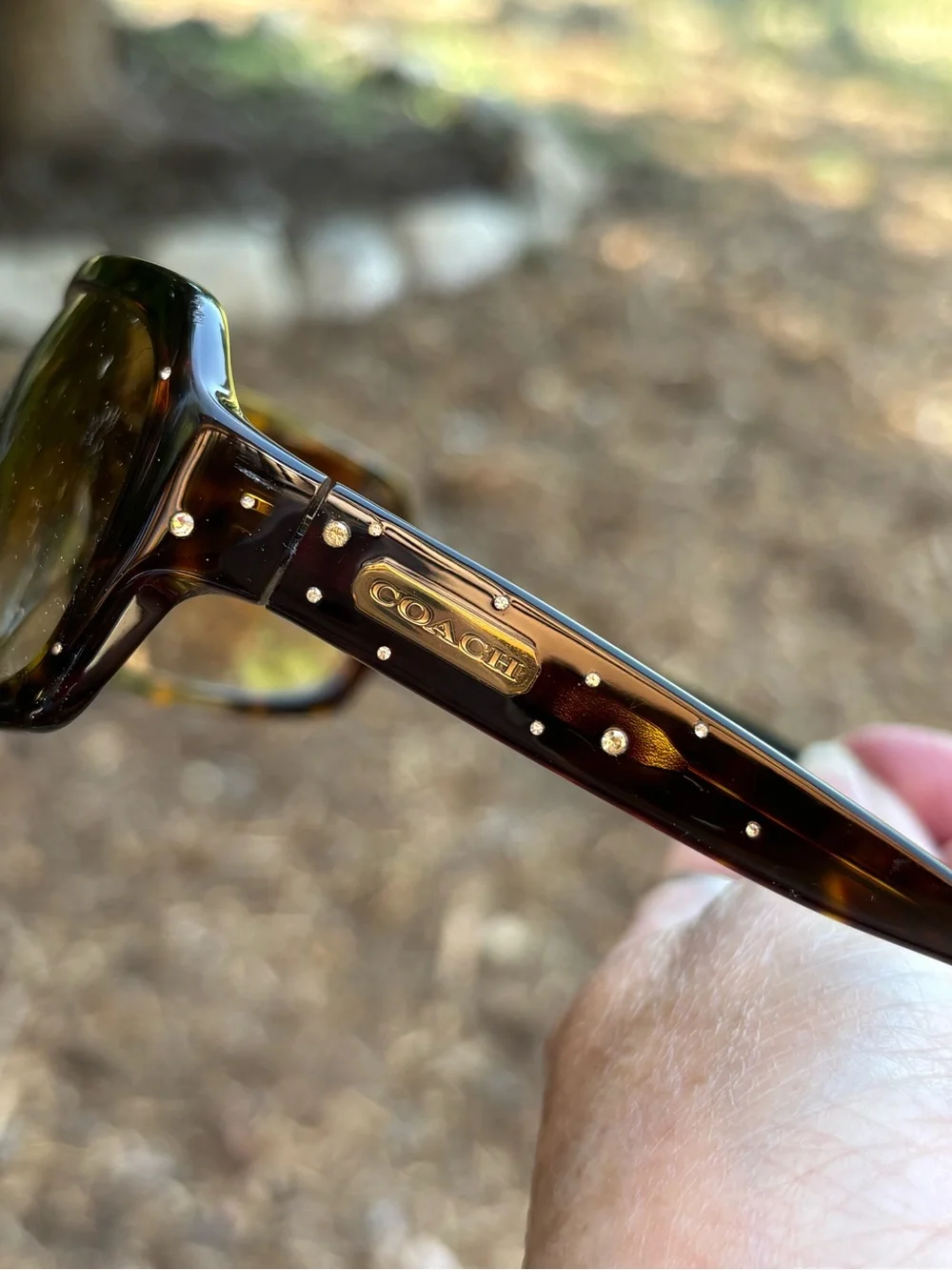 Coach Samantha Brown Tortoiseshell Sunglasses with Signature Case